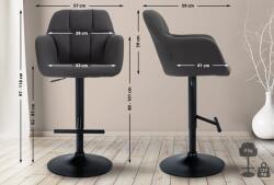 CLP Bárszék Natoma szövet, fekete (322943)