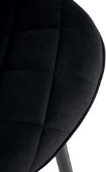 CLP 4db székkészlet Springs bársony, fekete (323269)