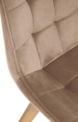 CLP 2 db Brook bársony szék készlet, barna (323028)