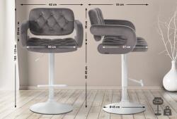 CLP Bárszék Dublin bársony, szürke (323524)