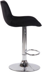 CLP 2 db bárszék Lentini bársony króm szett, fekete (320604)
