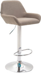 CLP 2 db bárszék készlet Braga szövet króm, taupe (316066)