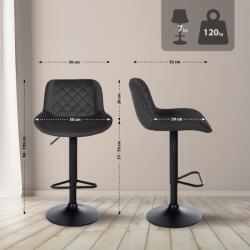 CLP Bárszék Kasson bársony, fekete (325772)