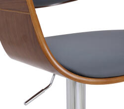 CLP 2 db Kingston C műbőr bárszék készlet, dió/szürke (320329)