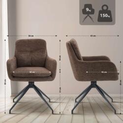 CLP Pickett szövet étkezőszék, barna (324721)