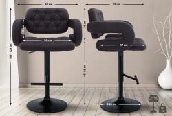 CLP Bárszék Dublin SZÖVET, fekete (318202)