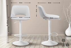 CLP 2 db bárszék szett Camden bársony, világosszürke (325162)