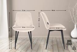 CLP 2 db-os étkezőszék szett Victoria bársony, krém (323042)