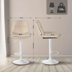 CLP Bárszék Laurel szövet, krém (323942)