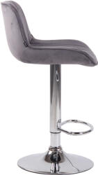 CLP Bárszék Lentini bársony króm, sötétszürke (318277)