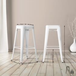 CLP Joshua 2 db bárszék készlet, fehér (307614)