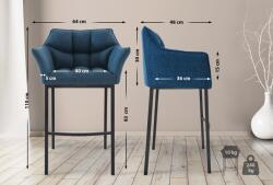 CLP Damaso B szövet bárszék 4 méteres kerettel, kék (101680610)