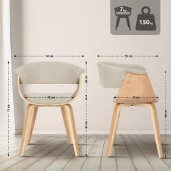 CLP Szék Bruce természetes anyagból, krém (322268)