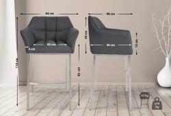 CLP Bárszék Damaso E filc 4 méteres kerettel, szürke (321933)