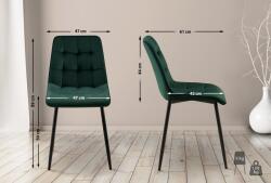 CLP 2 db Gifford bársony étkezőszékből álló készlet, zöld (326651)