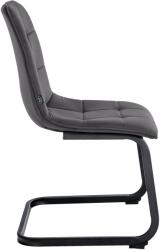 CLP Vermont bársony étkezőszék, fekete (321407)