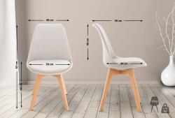 CLP Linares bársony szék, világosszürke (316186)