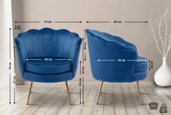 CLP Szék Rosita bársony, kék (324204)