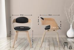 CLP Látogatószék Kingston szövet, natúr/sötétszürke (181816556)