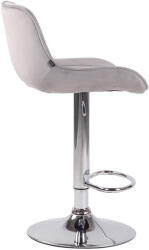 CLP 2 db bárszék Lentini bársony króm szett, szürke (320603)