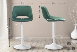 CLP 2 db bárszék szett Camden bársony, zöld (325161)
