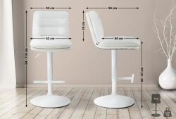 CLP Bárszék Damar műbőr, fehér (322921)