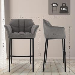 CLP Bárszék Damaso B Cord 4 méteres kerettel, taupe (326350)