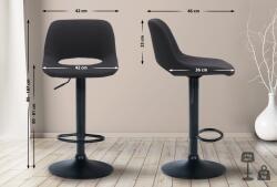 CLP Bárszék Camden szövet, fekete (324151)