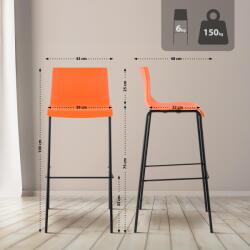 CLP Hoover bárszék 4 méteres kerettel, narancs (301720)