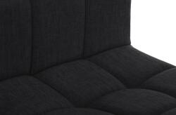 CLP 2 db bárszék szett Calma szövet, fekete (323645)