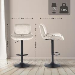 CLP 2 db bárszék szett Solon bársony, krém (326607)