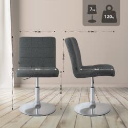 CLP Szék Ricky szövet, sötétszürke (152602956)