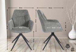 CLP Jules szövet étkezőszék, szürke (322124)