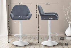 CLP Bárszék Braga bársony, sötétszürke (320905)