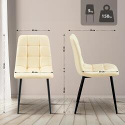 CLP Antibes műbőr étkezőszék, krém (323855)