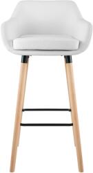CLP 2 db bárszék készlet Grant műbőr, fehér (305304)