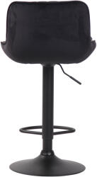 CLP Lentini bársony bárszék szett 2 db, fekete (320598)