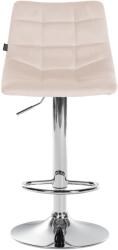 CLP Bárszék Jerry bársony króm, bézs (322569)