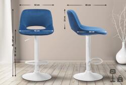 CLP Bárszék Camden bársony, kék (324171)