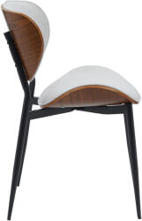 CLP 2 db étkező szék készlet Enid anyagból, dió/krém (326810)