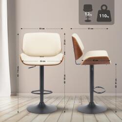 CLP Bárszék Beverley B műbőr, dió/krém (326444)