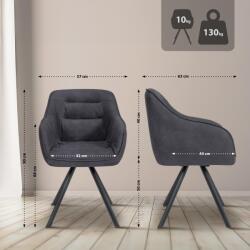 CLP Russel vintage szék, fekete (321371)