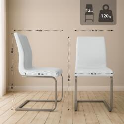 CLP 2 db Belfort étkezőszék készlet, fehér (322806)