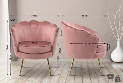 CLP Szék Rosita bársony, rózsaszín (324208)