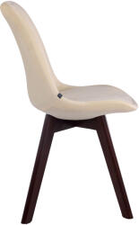 CLP Borneo V2 bársony diófa 4db látogatói szék készlet, krém (319189)