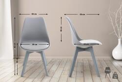 CLP Linares szék, szürke/szürke (315270)