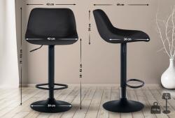 CLP Bárszék tetőtéri bársony, fekete (321072)