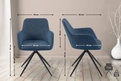 CLP Olema szövet étkezőszék, kék (324186)