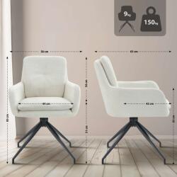 CLP Pickett szövet étkezőszék, krém (324720)