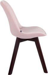 CLP Borneo V2 bársony diófa 4db látogatói szék készlet, rózsaszín (319192)